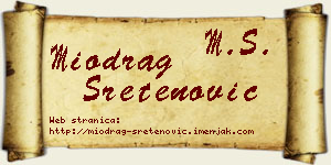 Miodrag Sretenović vizit kartica